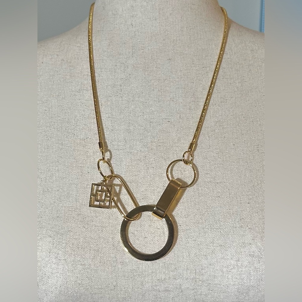 Trina Turk Gold Link Statement Necklace